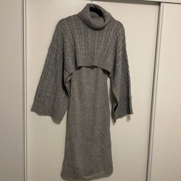 Two Piece Knit Turtleneck Dress - Picture 1 of 2